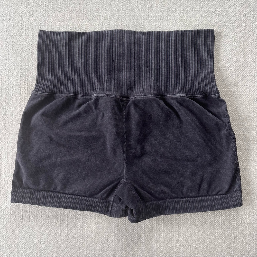 Free People Movement Good Karma Running Shorts in Washed Black - Size M/L - Picture 5 of 15